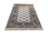25042-Royal Bokhara Hand-Knotted/Handmade Pakistani Rug/Carpet Tribal/Nomadic Authentic/ Size: 6'4" x 4'6"/193cm x 137cm