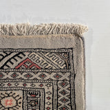 25042-Royal Bokhara Hand-Knotted/Handmade Pakistani Rug/Carpet Tribal/Nomadic Authentic/ Size: 6'4" x 4'6"/193cm x 137cm