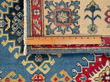 25278-Kazak Hand-Knotted/Handmade Afghan Rug/Carpet Tribal/Nomadic Authentic/ Size: 7’10” x 5’3”