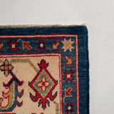 24990-Kazak Hand-Knotted/Handmade Afghan Rug/Carpet Tribal/Nomadic Authentic/ Size: 7'4" x 5'1"/224cm x 155cm