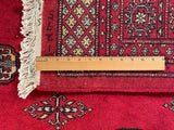 25027-Fine Bokhara Hand-Knotted/Handmade Pakistani Rug/Carpet Tribal/Nomadic Authentic/ Size: 8'2" x 5'7"/249cm x 170cm