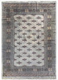 25046-Royal Bokhara Hand-Knotted/Handmade Pakistani Rug/Carpet Tribal/Nomadic Authentic/ Size: 7'11" x 5'7"/241cm x 170cm