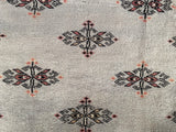 25046-Royal Bokhara Hand-Knotted/Handmade Pakistani Rug/Carpet Tribal/Nomadic Authentic/ Size: 7'11" x 5'7"/241cm x 170cm