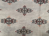 25046-Royal Bokhara Hand-Knotted/Handmade Pakistani Rug/Carpet Tribal/Nomadic Authentic/ Size: 7'11" x 5'7"