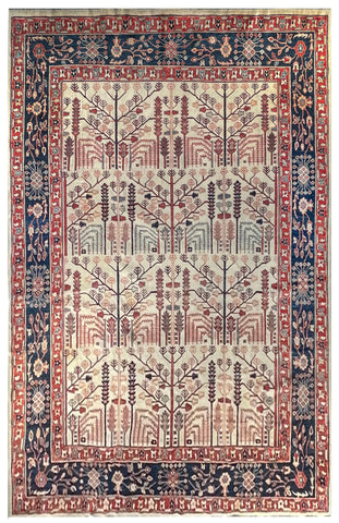 25002- Chobi Ziegler Afghan Hand-Knotted/Handmade/ Contemporary/Traditional/Size:   12'4" x 9'10"/376cm x 300cm