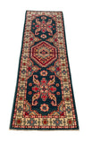 25273-Kazak Hand-Knotted/Handmade Afghan Rug/Carpet Tribal/Nomadic Authentic/ Size: 6’1” x 2’0”