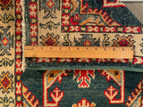 25273-Kazak Hand-Knotted/Handmade Afghan Rug/Carpet Tribal/Nomadic Authentic/ Size: 6’1” x 2’0”