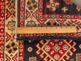 25275-Kazak Hand-Knotted/Handmade Afghan Rug/Carpet Tribal/Nomadic Authentic/ Size: 5’9” x 2’0”