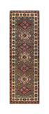 25271-Kazak Hand-Knotted/Handmade Afghan Rug/Carpet Tribal/Nomadic Authentic/ Size: 5’11” x 2’1”