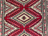 25081- Jaldar Hand-knotted/Handmade Pakistani Rug/Carpet Traditional Authentic/Size: 3'1" x 2'1"