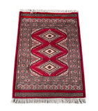 25090- Jaldar Hand-knotted/Handmade Pakistani Rug/Carpet Traditional Authentic/Size: 2'10" x 2'1"
