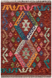 25351- Kelim Hand-Woven/Flat Weaved/Handmade Afghan Rug/Carpet Tribal/Nomadic Authentic/Size: 2'11" x 2'0"