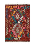 25351- Kelim Hand-Woven/Flat Weaved/Handmade Afghan Rug/Carpet Tribal/Nomadic Authentic/Size: 2'11" x 2'0"