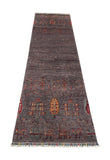 25014- Chobi Ziegler Afghan Hand-Knotted Contemporary/Traditional/Size: 9'3" x 2'8"/282cm x 81cm