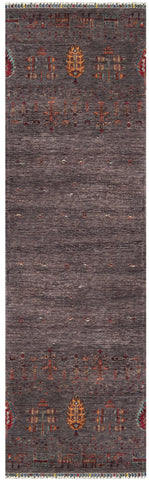 25014- Chobi Ziegler Afghan Hand-Knotted Contemporary/Traditional/Size: 9'3" x 2'8"/282cm x 81cm