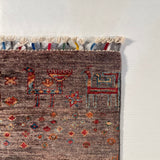 25014- Chobi Ziegler Afghan Hand-Knotted Contemporary/Traditional/Size: 9'3" x 2'8"/282cm x 81cm