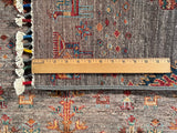 25014- Chobi Ziegler Afghan Hand-Knotted Contemporary/Traditional/Size: 9'3" x 2'8"/282cm x 81cm