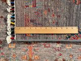 25014- Chobi Ziegler Afghan Hand-Knotted Contemporary/Traditional/Size: 9'3" x 2'8"