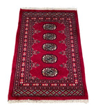 25070-Bokhara Hand-Knotted/Handmade Pakistani Rug/Carpet Tribal/Nomadic Authentic/ Size: 3'1" x 2'1"
