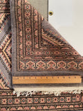 25072- Jaldar Hand-knotted/Handmade Pakistani Rug/Carpet Traditional Authentic/Size: 2'11" x 2'0"/89cm x 61cm