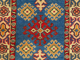 25267-Kazak Hand-Knotted/Handmade Afghan Rug/Carpet Tribal/Nomadic Authentic/ Size: 6’0” x 2’1”