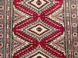 25075- Jaldar Hand-knotted/Handmade Pakistani Rug/Carpet Traditional Authentic/Size: 3'2" x 2'1"