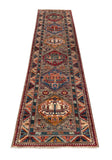 24986- Chobi Ziegler Afghan Hand-Knotted Contemporary/Modern Runner/Size: 9'10" x 2'8"/300cm x 81cm