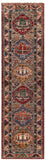 24986- Chobi Ziegler Afghan Hand-Knotted Contemporary/Modern Runner/Size: 9'10" x 2'8"/300cm x 81cm