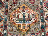 24986- Chobi Ziegler Afghan Hand-Knotted Contemporary/Modern Runner/Size: 9'10" x 2'8"/300cm x 81cm