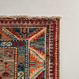 24986- Chobi Ziegler Afghan Hand-Knotted Contemporary/Modern Runner/Size: 9'10" x 2'8"/300cm x 81cm