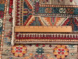 24986- Chobi Ziegler Afghan Hand-Knotted Contemporary/Modern Runner/Size: 9'10" x 2'8"/300cm x 81cm