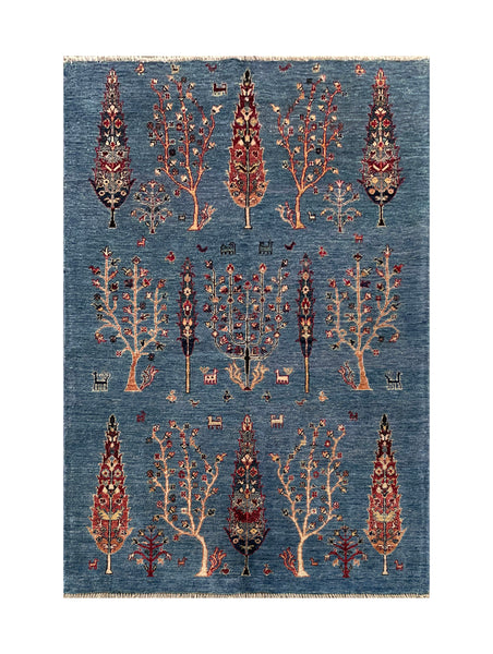 25214- Royal Chobi Ziegler Afghan Hand-Knotted Contemporary/Traditional/Size: 5'11" x 4'0"