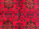 25324- Khal Mohammad Afghan Hand-Knotted Authentic/Traditional/Carpet/Rug/ Size: 6'5" x 4'0"