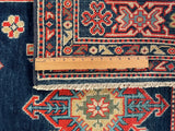 25319-Kazak Hand-Knotted/Handmade Afghan Rug/Carpet Tribal/Nomadic Authentic/ Size: 6’8” x 5’0”