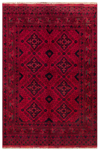 25316- Khal Mohammad Afghan Hand-Knotted Authentic/Traditional/Carpet/Rug/ Size: 6'6" x 4'3"