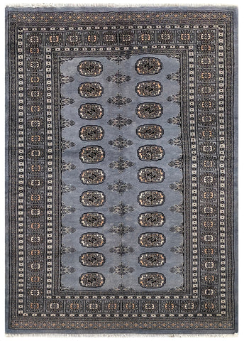 25204-Bokhara Hand-Knotted/Handmade Pakistani Rug/Carpet Tribal/Nomadic Authentic/ Size: 6'0" x 4'2"