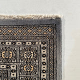 25204-Bokhara Hand-Knotted/Handmade Pakistani Rug/Carpet Tribal/Nomadic Authentic/ Size: 6'0" x 4'2"