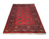 25055-Royal Bokhara Hand-Knotted/Handmade Pakistani Rug/Carpet Tribal/Nomadic Authentic/ Size: 6'8" x 4'8"