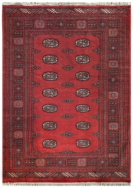 25055-Royal Bokhara Hand-Knotted/Handmade Pakistani Rug/Carpet Tribal/Nomadic Authentic/ Size: 6'8" x 4'8"