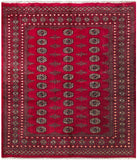 25230-Bokhara Hand-Knotted/Handmade Pakistani Rug/Carpet Tribal/Nomadic Authentic/ Size: 6'3" x 5'6"