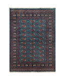 25222-Bokhara Hand-Knotted/Handmade Pakistani Rug/Carpet Tribal/Nomadic Authentic/ Size: 5'9" x 4'2"