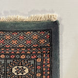 25222-Bokhara Hand-Knotted/Handmade Pakistani Rug/Carpet Tribal/Nomadic Authentic/ Size: 5'9" x 4'2"