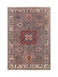 25001-Royal Kazak Hand-Knotted/Handmade Afghan Rug/Carpet Tribal/Nomadic Authentic/ Size: 8’2” x 5’6”