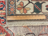 25001-Royal Kazak Hand-Knotted/Handmade Afghan Rug/Carpet Tribal/Nomadic Authentic/ Size: 8’2” x 5’6”/249cm x 168cm