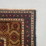 24985-Antique Kayseri Hand-Knotted/Handmade Turkish Rug/Carpet Tribal/Nomadic Authentic/ Size/: 7'10" x 4'8"/244cm x 142cm