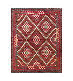 25172- Kelim Hand-Woven/Flat Weaved/Handmade Afghan Rug/Carpet Tribal/Nomadic Authentic/Size: 6'8" x 5'3"
