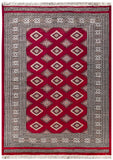 25102- Jaldar Hand-knotted/Handmade Pakistani Rug/Carpet Traditional Authentic/Size: 5'11" x 4'1"
