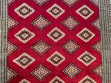 25102- Jaldar Hand-knotted/Handmade Pakistani Rug/Carpet Traditional Authentic/Size: 5'11" x 4'1"