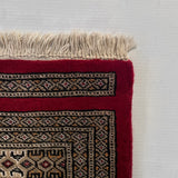25102- Jaldar Hand-knotted/Handmade Pakistani Rug/Carpet Traditional Authentic/Size: 5'11" x 4'1"