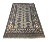 25047-Bokhara Hand-Knotted/Handmade Pakistani Rug/Carpet Tribal/Nomadic Authentic/ Size: 6'4" x 4'0"